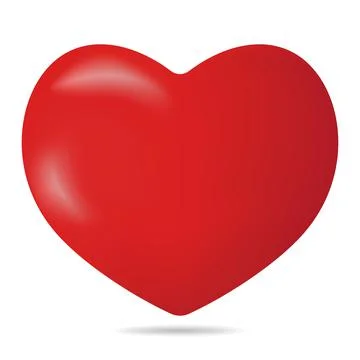 Red heart. 3D vector Illustration Stock Illustration