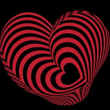 Red heart abstract Stock-Illustration