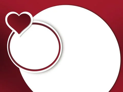 Red heart abstract shape infographic template option for business presentation Stock Illustration