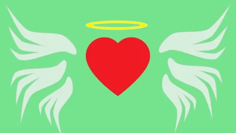 Red Heart Angel Stock Footage 230558186