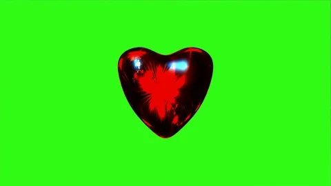 Red Heart Animation Background Beats 3d 4K Green Screen 36 库存影片 118435101