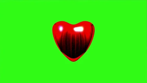 Red Heart Animation Background Beats 3d 4K Green Screen 34 库存影片 118435136