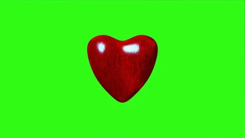 Red Heart Animation Background Beats 3d 4K Green Screen 32 库存影片 118435189