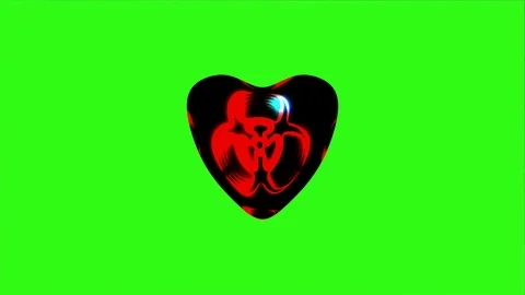 Red Heart Animation Background Beats 3d 4K Green Screen 47 库存影片 118887281