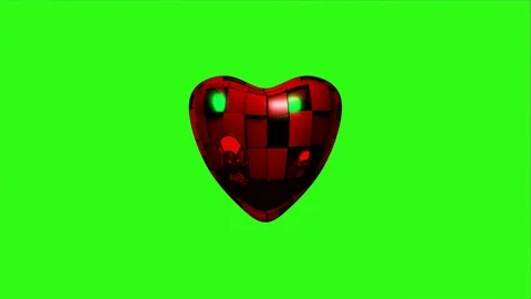 Red Heart Animation Background Beats 3d 4K Green Screen 175 Stockbeeldmateriaal 120594524