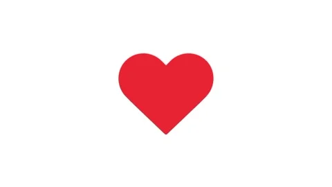 Red Heart Animation on White Background – Love Symbol Vidéo 296845780
