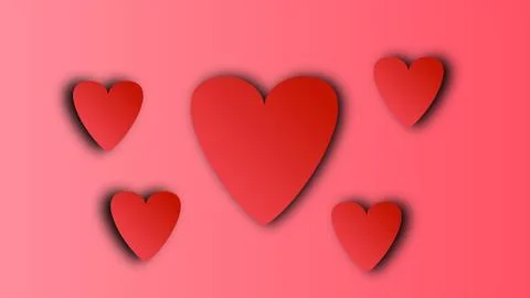 Red heart background. Affectionate couple in a heart shape for Valentine's Day. Stock Illustration