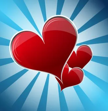 Red heart background Stock Illustration