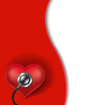 Red Heart Background Illustrazione stock