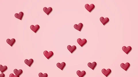 Red heart background on a white background with alpha matte. Loop Stock-Footage 93506896