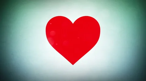 Red Heart with bad tv effect Stock Footage 58404072