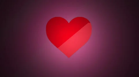 Red Heart on a Bad Tv Screen Stock Footage 58316080