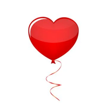 Red heart balloon Stock Illustration