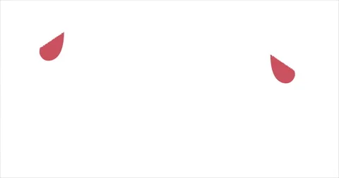 Red heart beat, flat 4K animation. Stock Footage 202220003