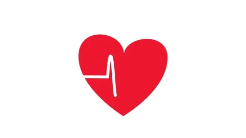 Red Heart Beat Stop Motion Animation - Crumple and Uncrumple. Heart beats with Stock Footage 197549411