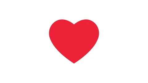 Red Heart beat on white background Stock Footage 139435302