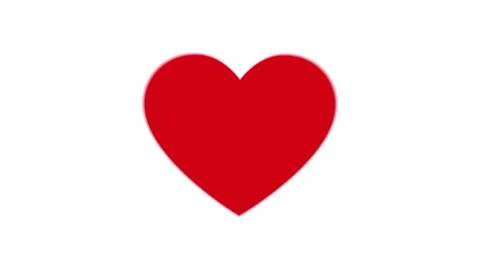 Red heart beat on white background Stock Footage 160539108