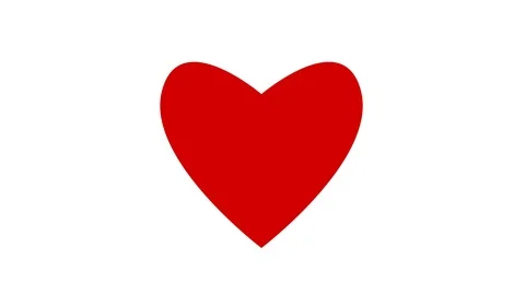 Red Heart beating 2d motion graphic animation love valentine concept isolated on Stock Footage 104370006