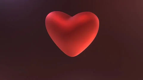 Red Heart Beats On Dark Background - Loo 