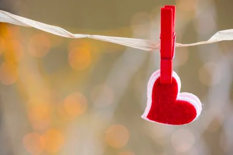 Red heart with beutiful background Stock Photos