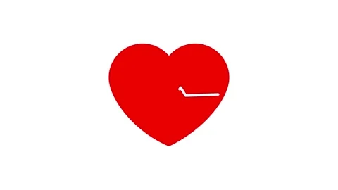Red heart bit with cardiogram line animation isolated on white background 스톡 동영상 336105153