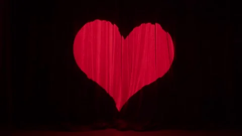 Red heart on black background Stock Footage 286837692