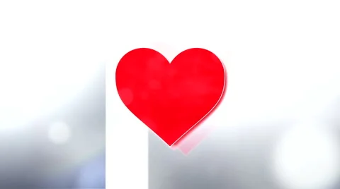 Red Heart with bokeh effect on the background Stock Footage 58404090