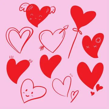 The red heart bundle vector image  for valentines  day Stock Illustration