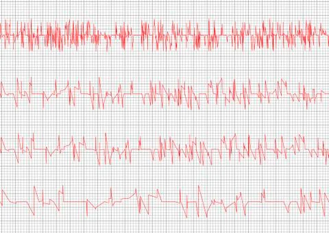 Red Heart cardiogram Stock Illustration