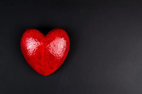 Red heart close up Foto stock
