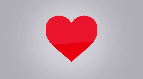 Red Heart  divided into two pieces twirling Stock Footage 58401296