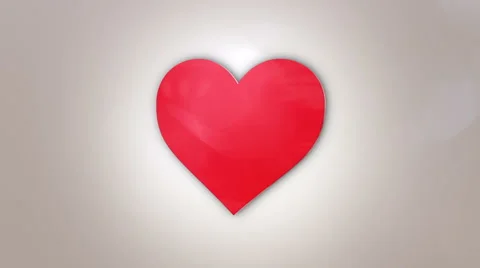Red Heart with flares Stock Footage 58590725