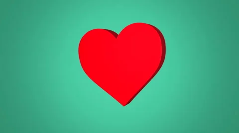 Red Heart floating Stock Footage 58402823