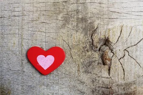 Red heart on floor. Stock Photos