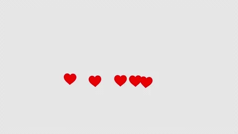 Red heart flying animation on transparent background Stock Footage 325563932