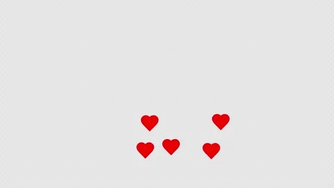 Red heart flying animation on transparent background Stockbeeldmateriaal 325564013