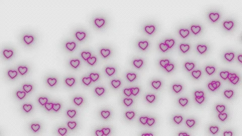 Red heart flying on a transparent background or many love hearts animation. Stock Footage 320110415