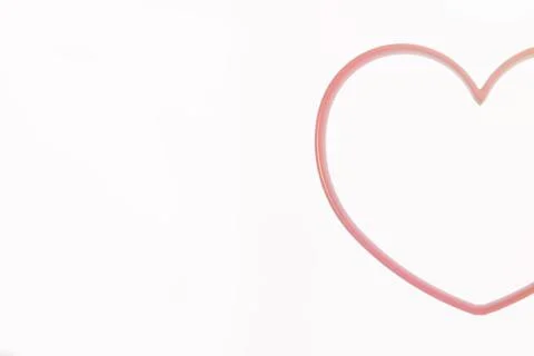 Red heart frame 3D representation. valentines day. love concept. space to wri Stock Photos