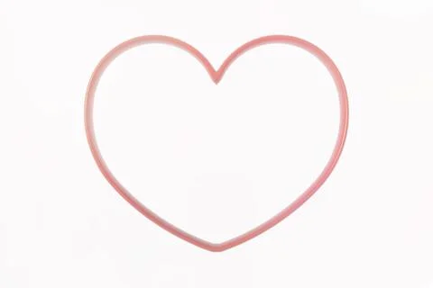 Red heart frame 3D representation. valentines day. love concept. space to wri Stock Photos