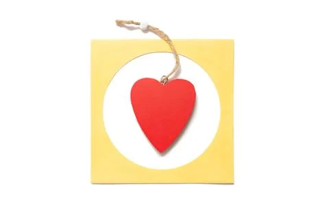 Red heart in frame Foto stock