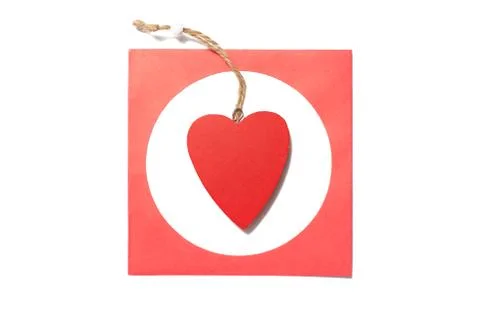 Red heart in frame Stock Photos