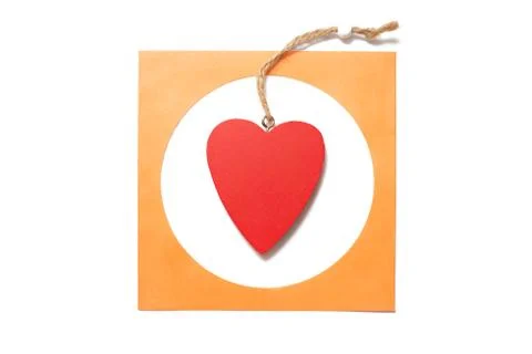 Red heart in frame Stock-Fotos