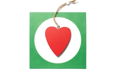 Red heart in frame Stock Photos