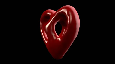Red heart gather from streams Stock Footage 48991357