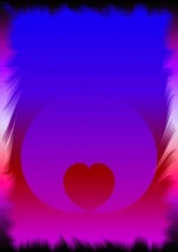 Red heart gradient fantasy 스톡 일러스트