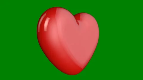 Red heart green background egg nail green screen animated chromakey background Vídeos de archivo 314067124
