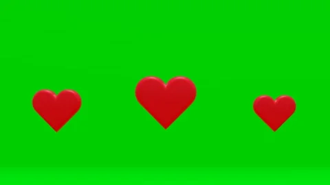 Red heart on green background Stock Footage 260518095