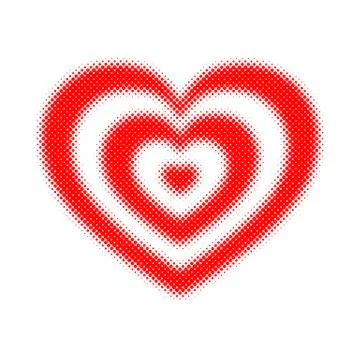 Red heart halftone. Vector illustration. Stock Illustration