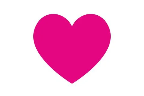 Red heart icon flat design Stock Illustration