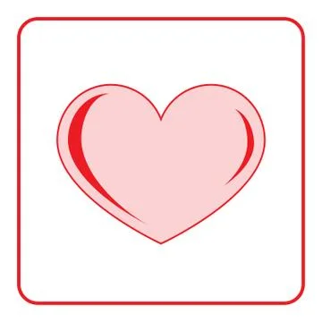 Red Heart icon Stock Illustration